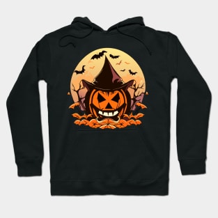 Pumpkin-Lit Spooky Halloween Night Hoodie